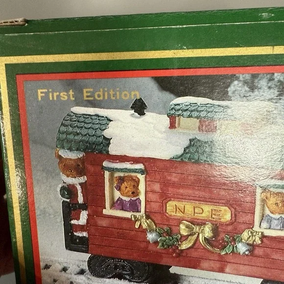 VTG 1994 North Pole Express 5 Box Christmas Train Set Village First Edition - Picture 15 of 15